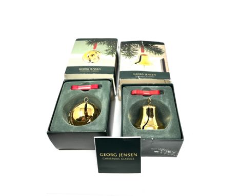 Georg jensen christmas decorations boxed gold plated 