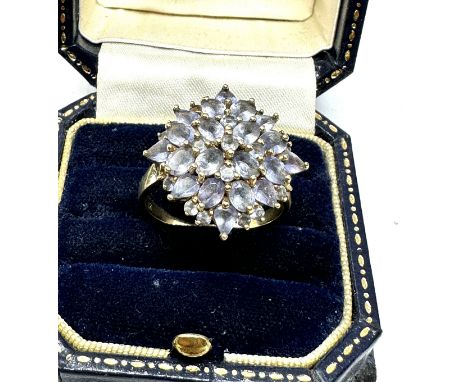 9ct gold tanzanite cocktail ring (5.2g) 