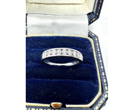 9ct white gold diamond half eternity ring 0.15ct diamonds 3.2g 