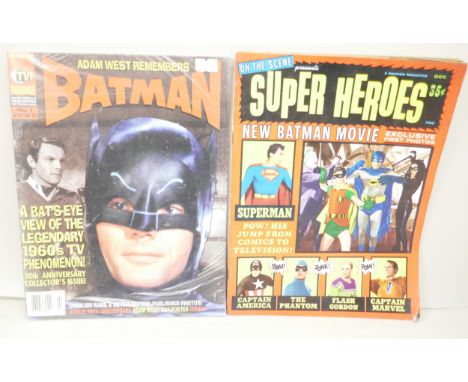 A Classic Treasures No.1 Winter ‘97 Adam West Remembers Batman publication and a Super Heroes magazine 