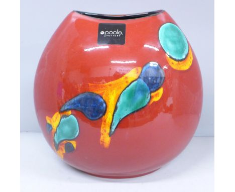 A Poole Pottery Odyssey purse vase, 26cm