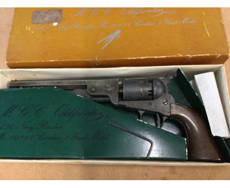 MGC old frontier navy revolver civilian and yank model in original box. Replica model. Postage B