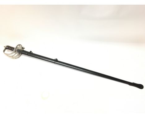 An Indian army infantry sword , blade 80cm long. Total sword length 98cm. This lot cannot be posted. NO RESERVE