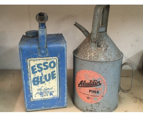 ESSO blue and round Aladin paraffin cans