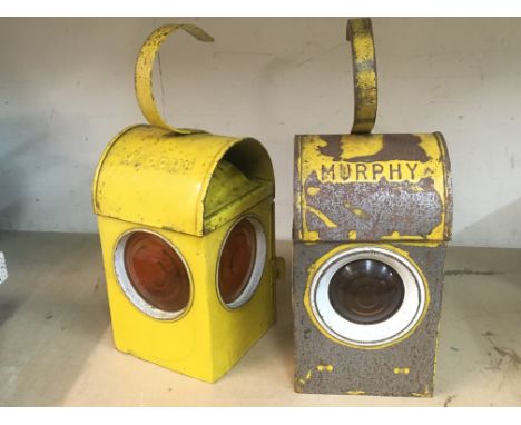 Vintage Murphy and road lamps. This lot cannot be posted