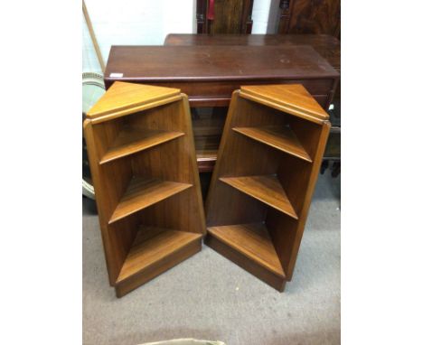G-Plan Mid 20th century design Corner shelf units. Dimensions 18x47x85cm