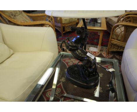 Rearing horse lamp