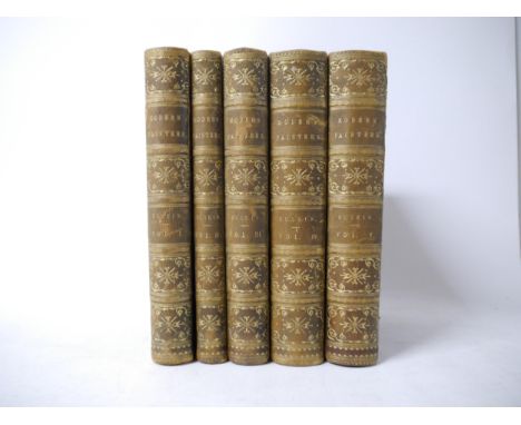 John Ruskin: 'Modern Painters', London, George Allen, 1892, 2nd edition, 5 volumes, engraved plates throughout, uniform cotem