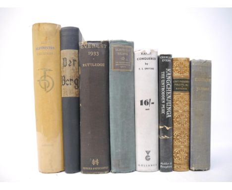 Eight mountaineering &amp; polar exploration titles, including Frank Arthur Worsley: 'Endurance an Epic of Polar Adventure', 