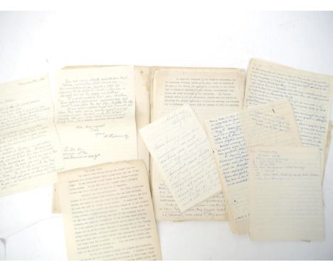 A good quantity of typed and manuscript memoirs written circa 1920's-1950's, all relating to China and its diplomatic, geo-po