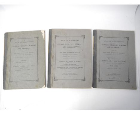 (Medicine, Pathology), Three illustrated atlases of pathology published by The New Sydenham Society 1902-1907, comprising Jon