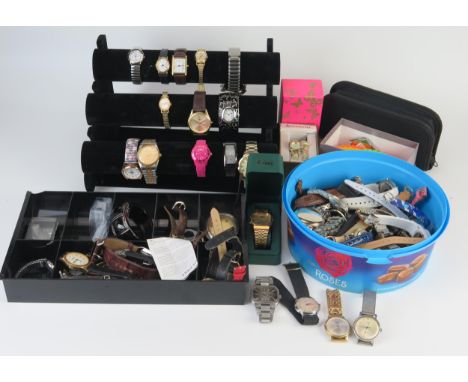 A 1960's ROTARY Steel Cased Automatic Wristwatch, Roamer, Sekonda, etc. and large selection of ladies watches 