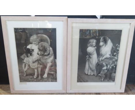 After Arthur Elsley 'Before the Bath' a monochrome print, signed in pencil by the artist, 71 x 47cm together with another mon