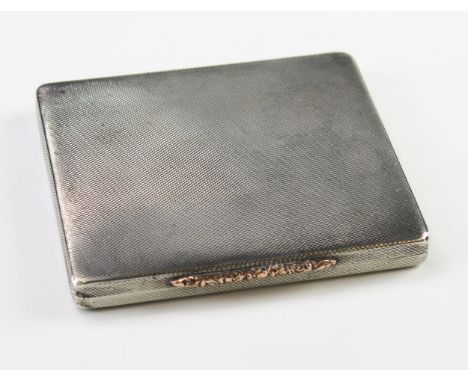 For Asprey &amp; Co, an Elizabeth II silver and rose gold case, maker GHR, Birmingham, 1961, stamped Asprey &amp; Co, of rect