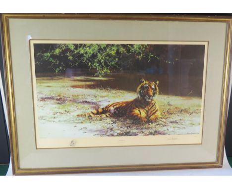 After David Shepherd, 'Indian Siesta' Ltd Edition polychrome print, 78/1300, signed in pencil by the artist, 48 x 78cm 