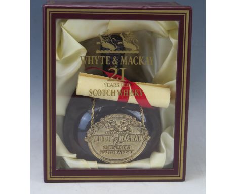 Whyte &amp; Mackay 21 year old Scotch whisky, 75cl, in presentation box with scroll. 