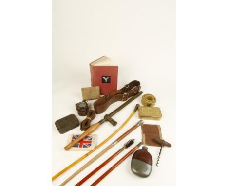 A FIRST WORLD WAR TRENCH PERISCOPE, mk1x, 1918, R&J Beck ltd. no.24571, a First World War Queen Mary gift tin, Sam Brown belt