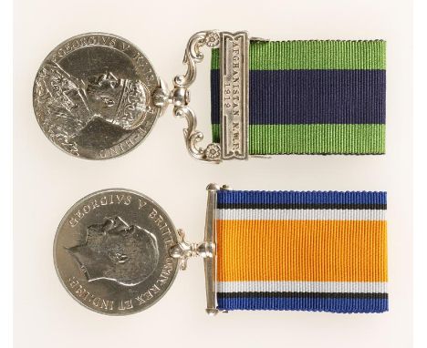 First World War medals, comprising India general service medal with Afghanistan N.W.F. clasp, 1919, and First World War War m