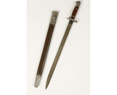 AN EDWARDIAN ENFIELD BAYONET MK1, 1907 pattern, with scabbard