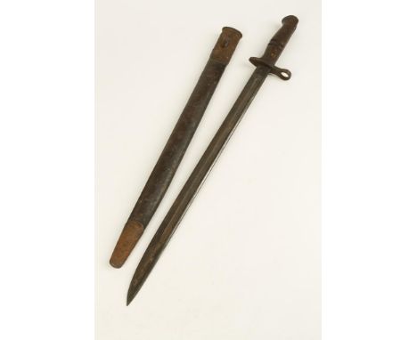 A FIRST WORLD WAR REMINGTON BAYONET with scabbard