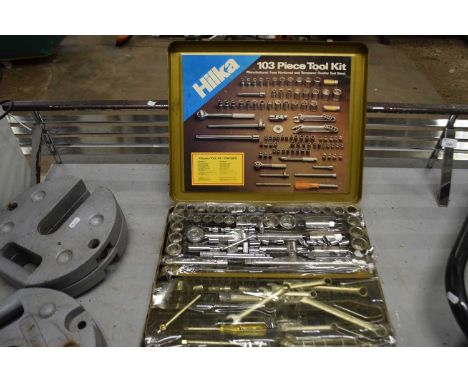 A vintage Hilka 103 piece tool kit