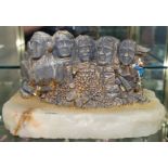 "FIFTH WHEEL", BOZO IN MT. RUSHMORE ART SCULPTURE, FEATURING BOZO THE CLOWN, SIZE: 6" X 9", MFG