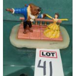 "BEAUTY AND THE BEAST", DISNEY LIMITED EDITION SCULPTURE 445/950, MFG 2002, SIGNED BY RON LEE