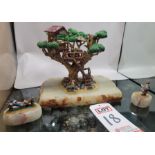 "BE IT EVER SO HUMBLE", TREE HOUSE (W/ BONUS) ART SCULPTURE, ARTIST PROOF FROM 1987, SIZE: 11" X 12"