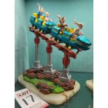 "THE CYCLONE", ROLLER COASTER W/ CHILDREN ART SCULPTURE, SIZE: 17" X 15" X 8.5", MFG 2012, SIGNED BY