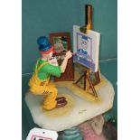 "MY PORTRAIT", CIRCUS CLOWN PAINTING SELF ART SCULPTURE, RARE ARCHIVE SCULPTURE FROM 1992, SIZE: 12"