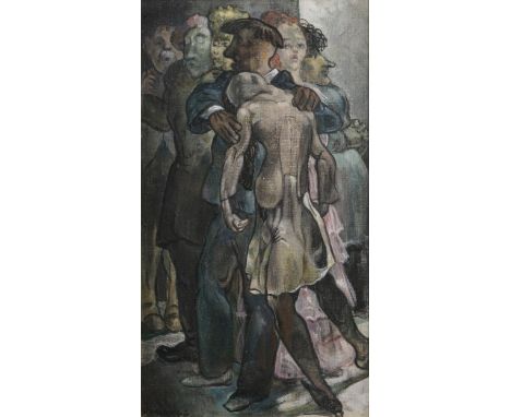 Mary Swanzy HRHA (1882-1978)Death of a MannequinOil on board, 42 x 23cm (16½ x 9)Signed and dated (19)'44Provenance: With The