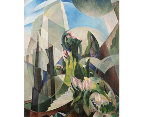 Mary Swanzy HRHA (1882-1978)The White Tower (c.1926)Oil on canvas, 101 x 81cm (39¾ x 32)SignedExhibited: IMMA, 'Mary Swanzy -