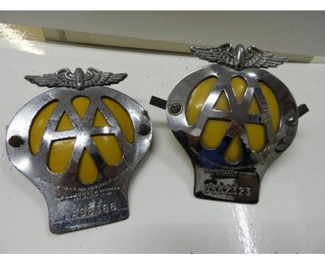 2x Vintage AA Badges 