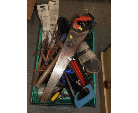 Plastic Crate and Contents - Tools 