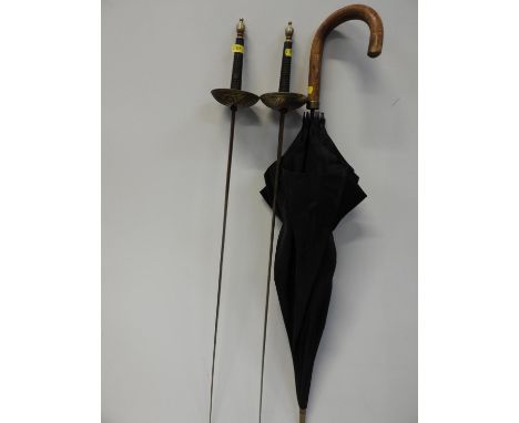 Vintage Umbrella and 2x Epees 