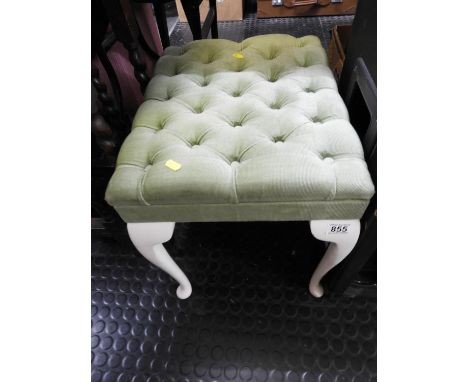 Button Topped Dressing Table Stool 