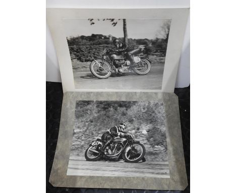 2x Vintage Motorcycle Photographs 