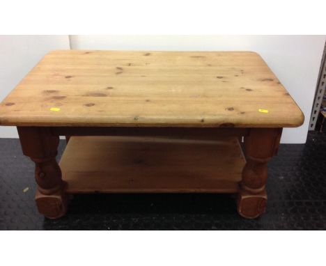 Solid Pine Coffee Table with Shelf under 