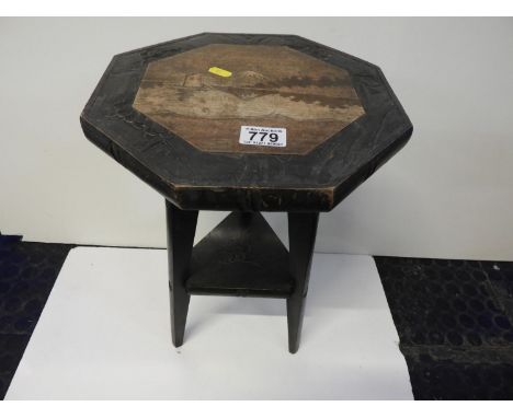 Inlaid Occasional Table with Shelf under 