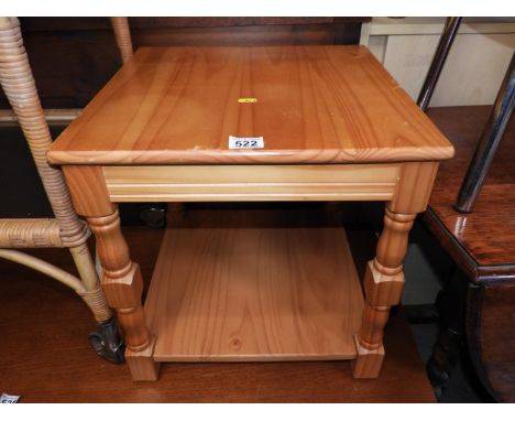 Pine Occasional Table with Shelf under 