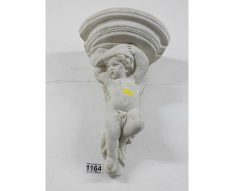 Plaster Cherub Floating Shelf 