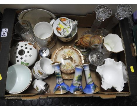 Box of Misc - China to include Royal Worcester Evesham 