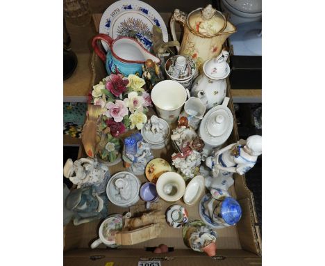 Box of China Ornaments to include Royal Worcester 