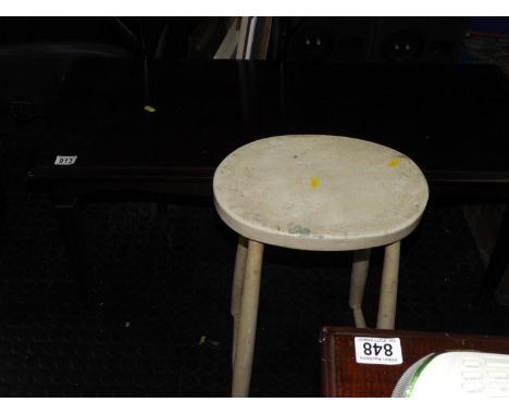 Coffee Table and Painted Wooden Stool 