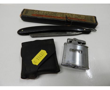Collectables - Lighter, Cut Throat Razor etc 