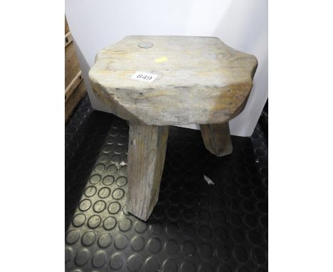 Naked Wood Topped Stool 