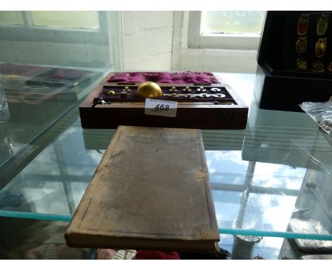 A vintage mahogany cased Sikes's hydrometer complete with original pocket manual 