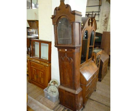 A 19th Century mahogany cased longcase clock with painted dial.