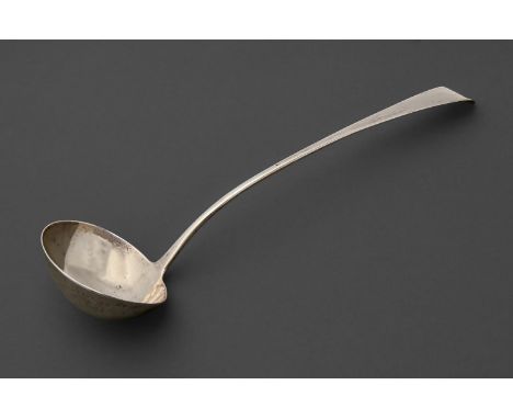 A George III silver soup ladle, Old English pattern, by Thomas Wilkes Barker, London 1806, 5ozs 2dwts  Light wear but not mis