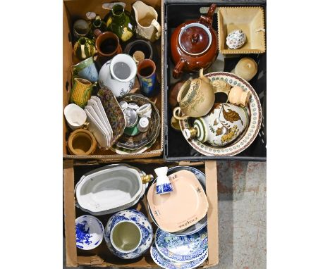 A quantity of 19th c and later British, Continental and other ceramics, including a Worcester elephant handles tureen, a pair